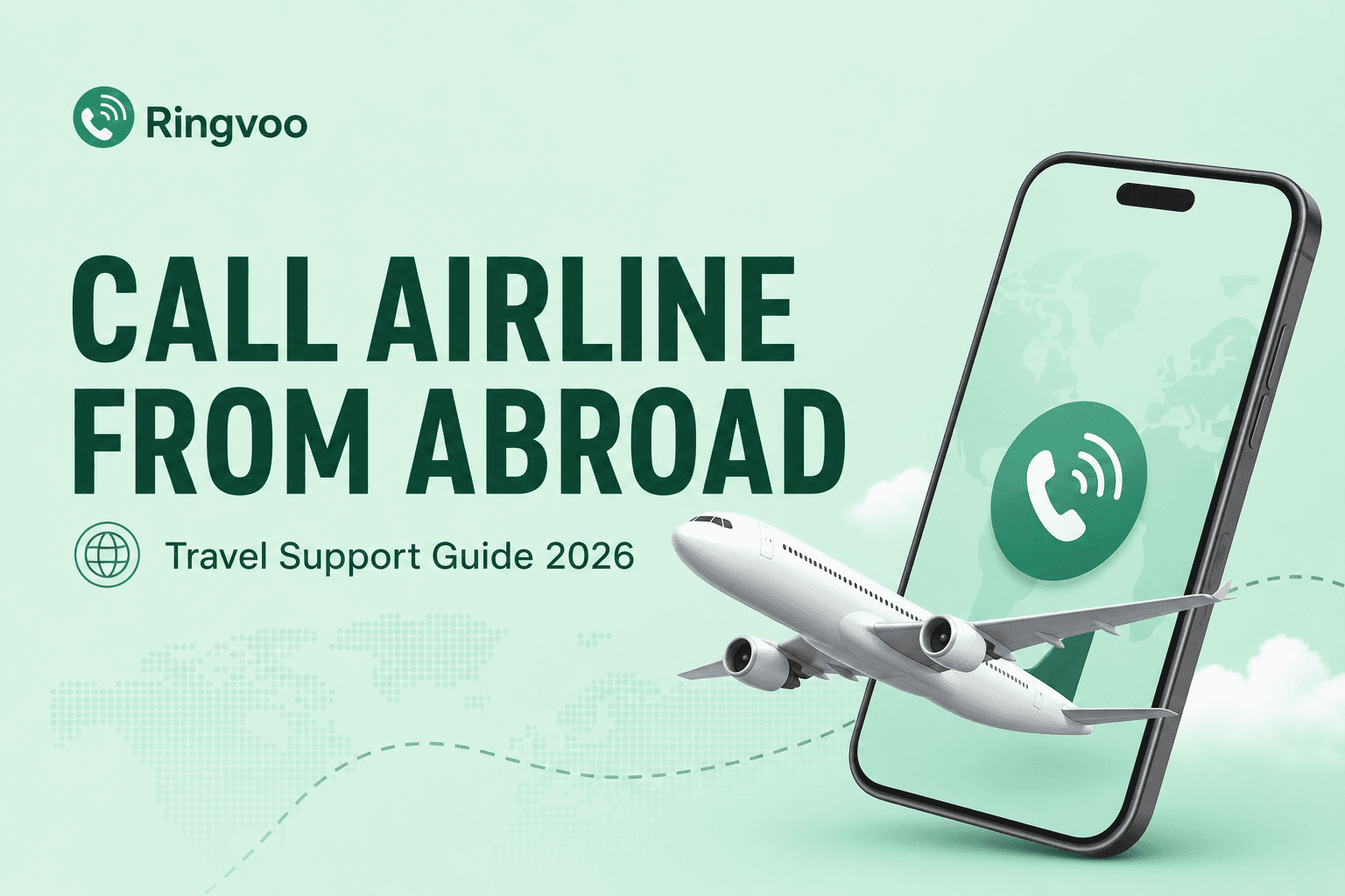 call airline from abroad — Ringvoo international calling guide cover illustration