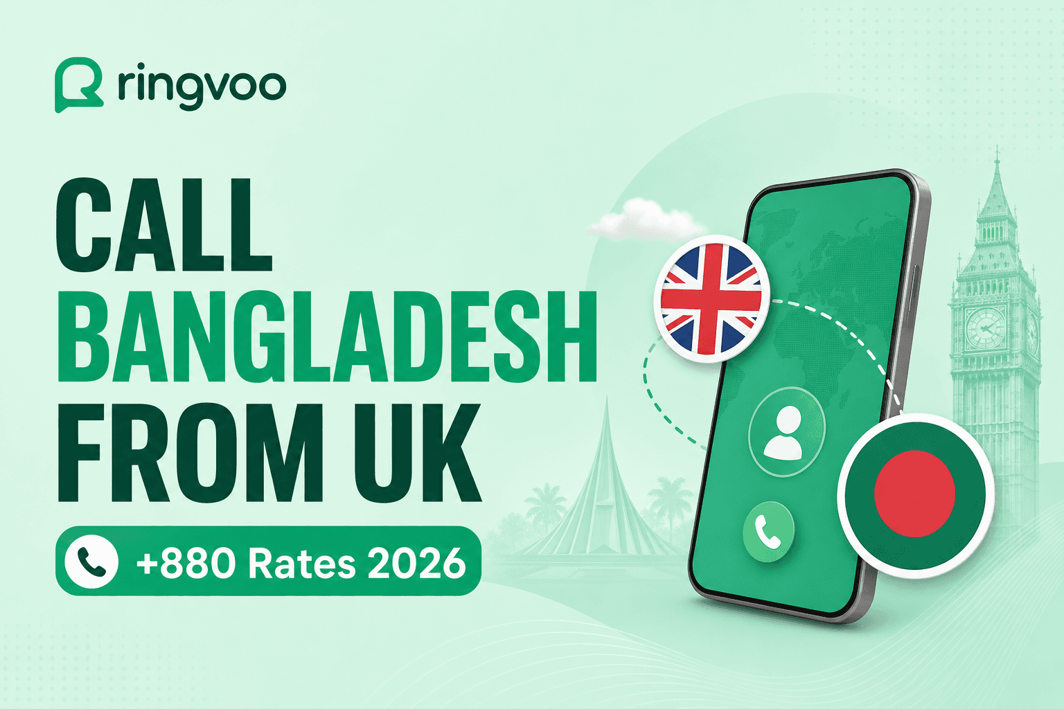 call bangladesh from uk — Ringvoo international calling guide cover illustration