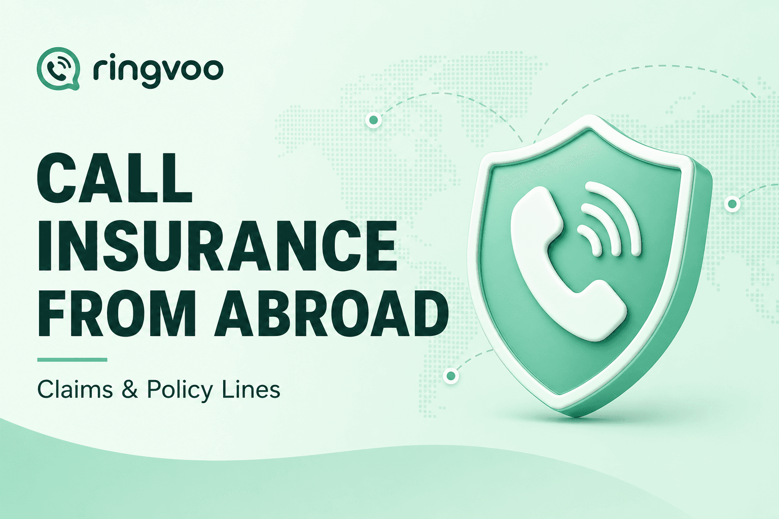 call insurance company from abroad — Ringvoo international calling guide cover illustration