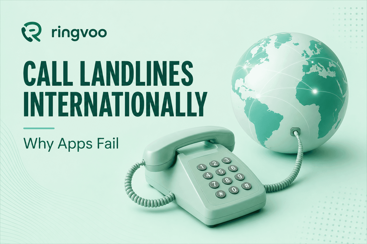 call landline internationally — Ringvoo international calling guide cover illustration