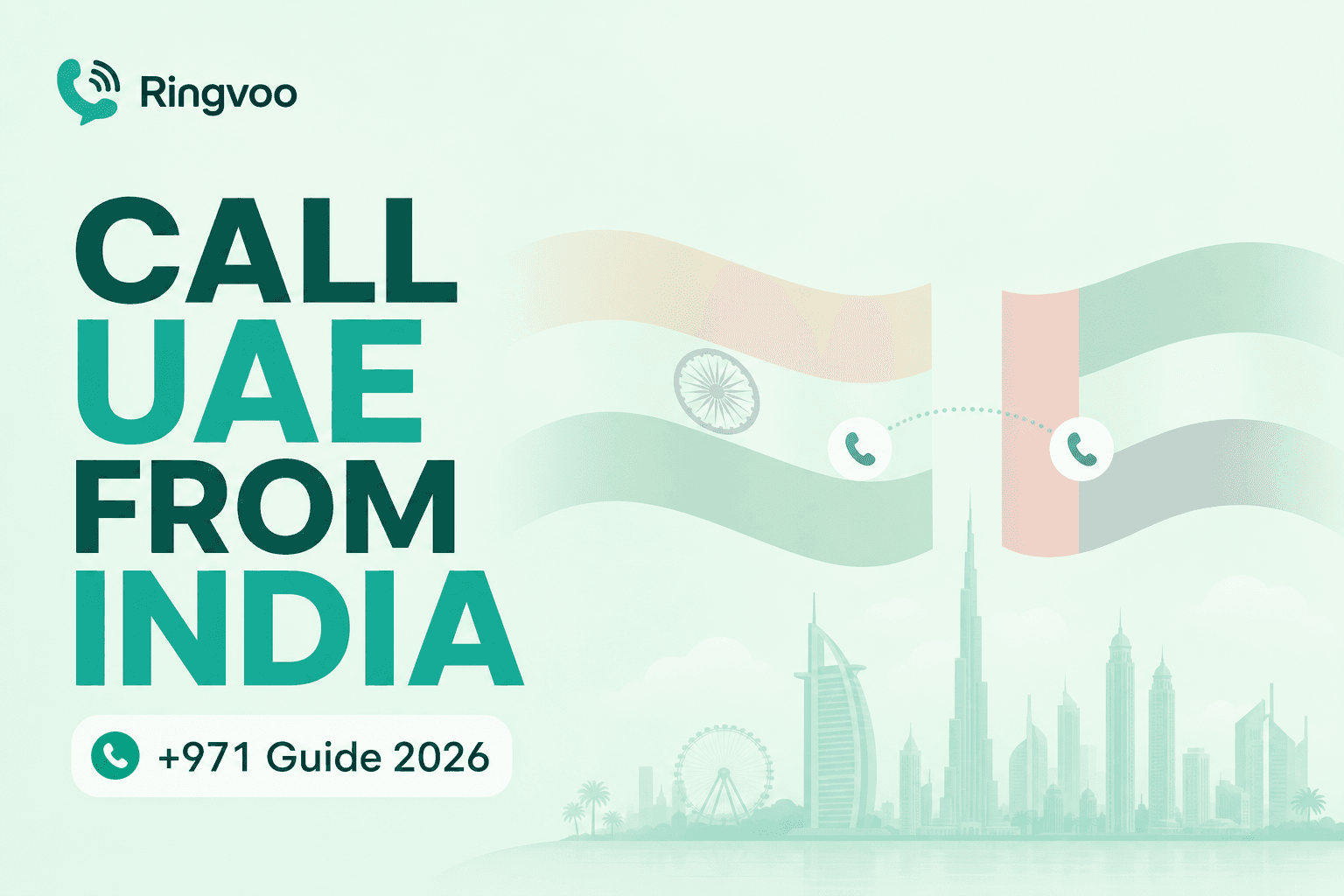 call uae from india — Ringvoo international calling guide cover illustration