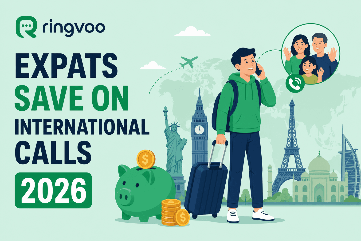 cheap international calls expats — Ringvoo international calling guide cover illustration