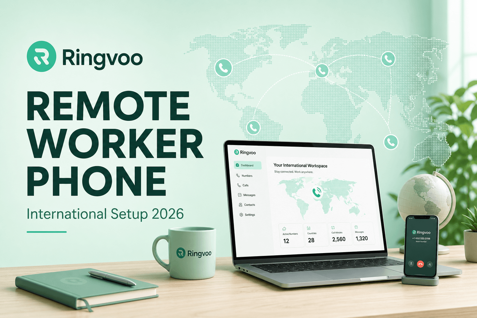 remote worker international phone — Ringvoo international calling guide cover illustration