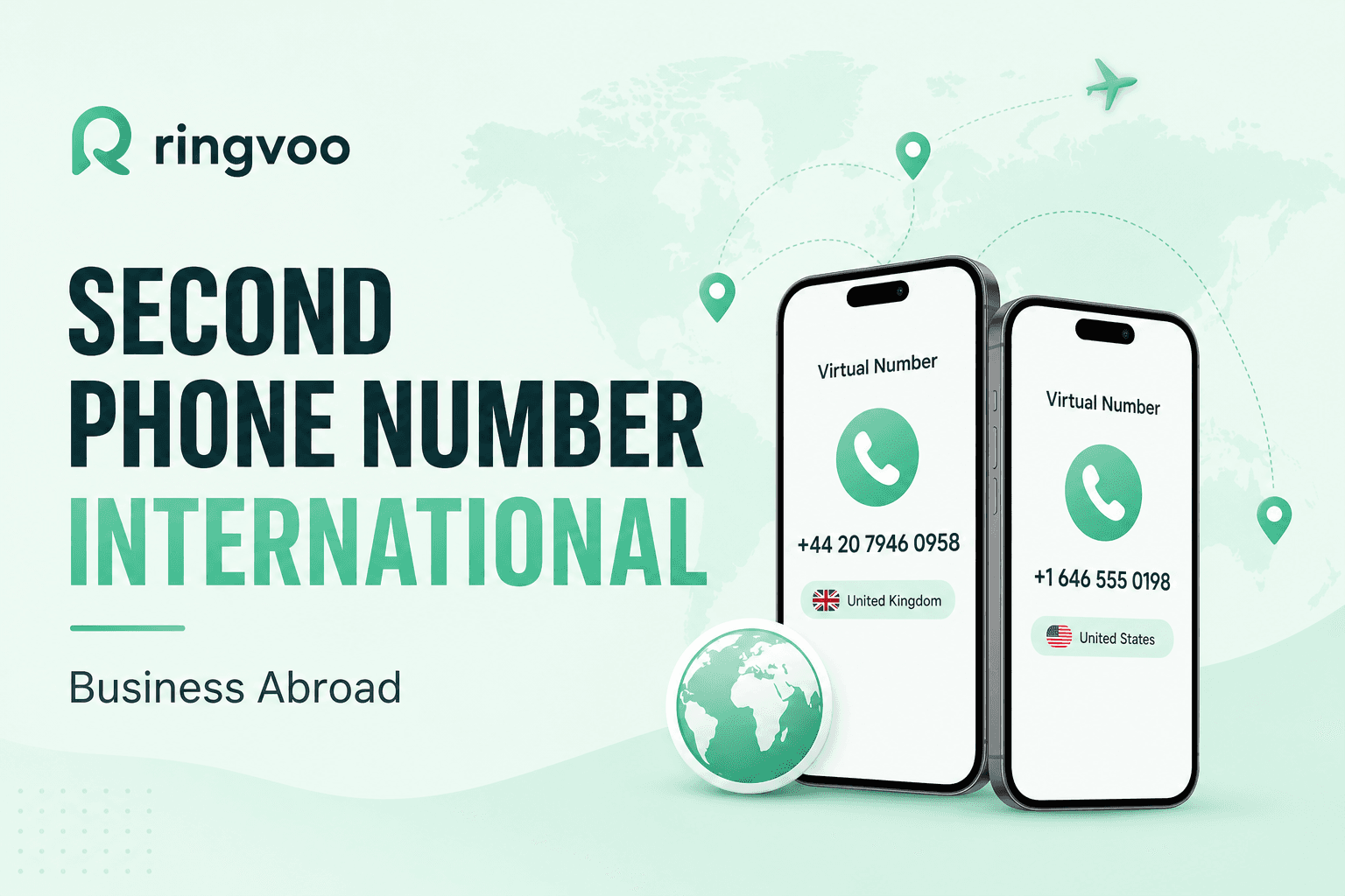 second phone number international — Ringvoo international calling guide cover illustration