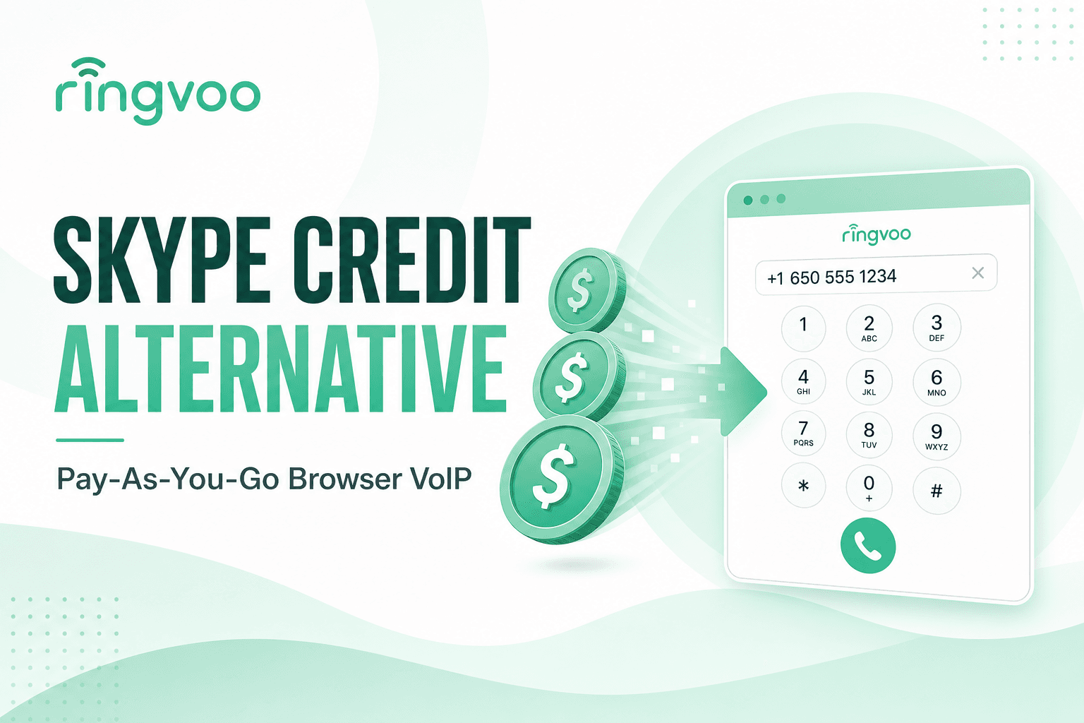 skype credit alternative — Ringvoo international calling guide cover illustration