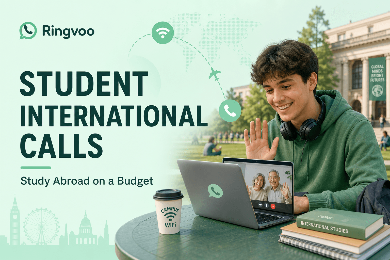 student international calls cheap — Ringvoo international calling guide cover illustration