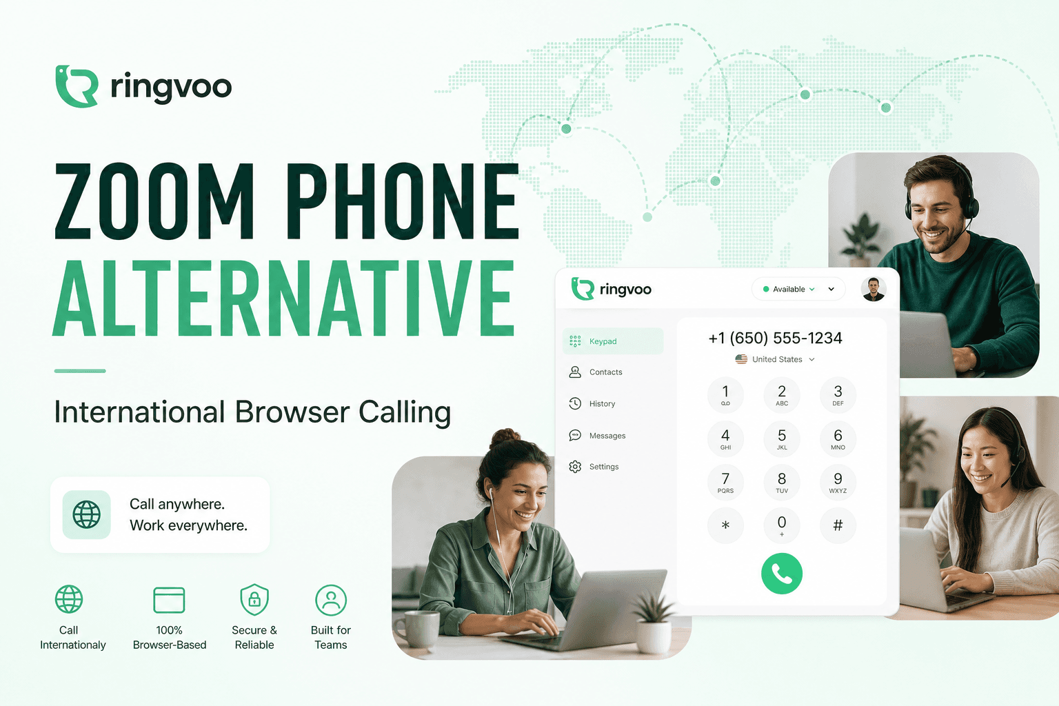 zoom phone alternative — Ringvoo international calling guide cover illustration